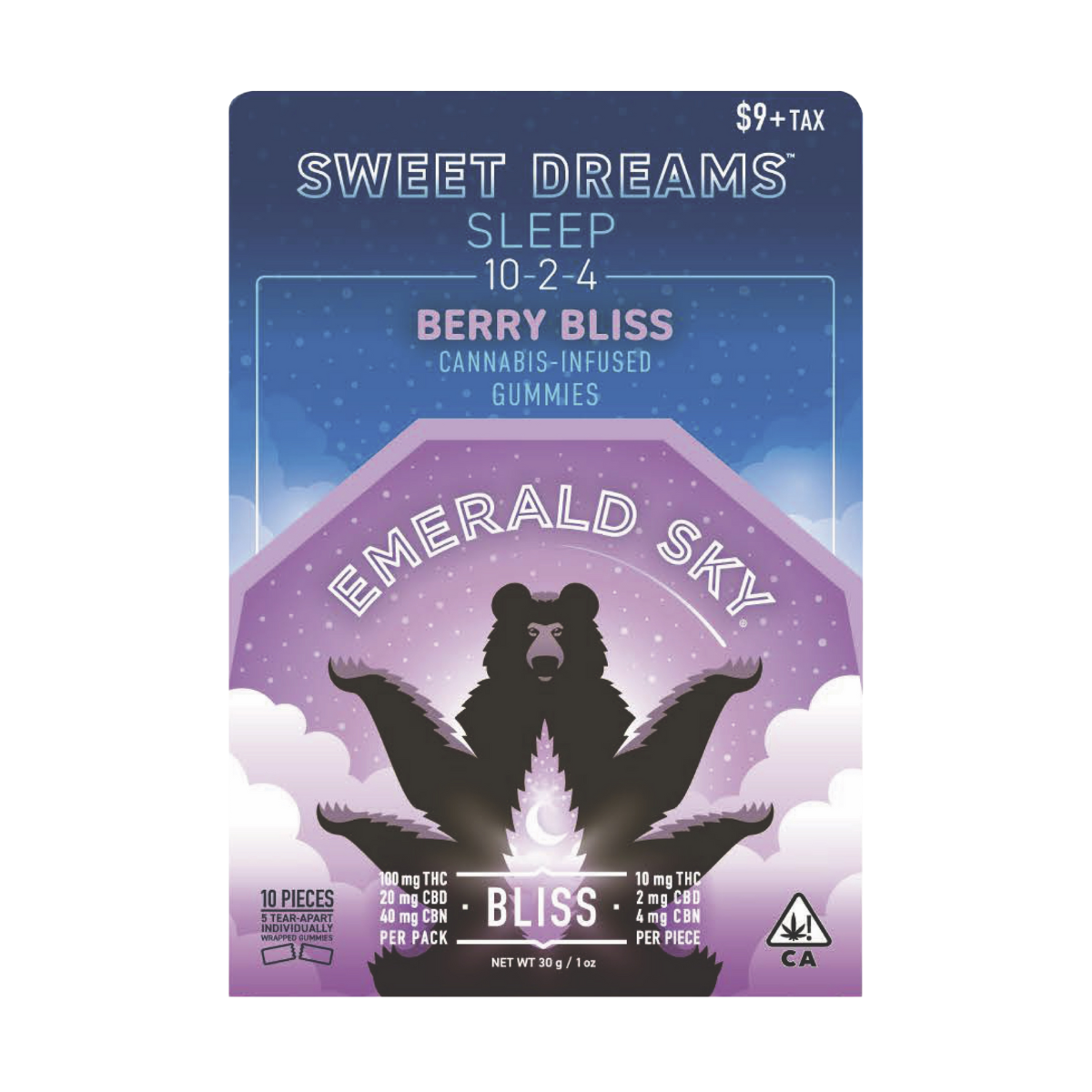 Berry Bliss (I) | 10:2:4 THC/CBD/CBN 10Pk Sweet Dreams Gummies | Emerald Sky