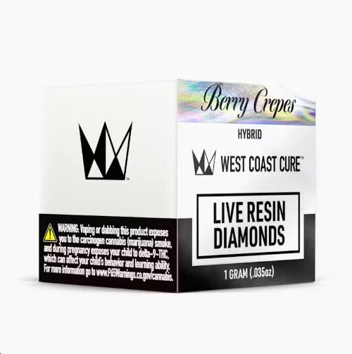 West Coast Cure - WEST COAST CURE: Berry Crepes 1g Live Resin Diamonds (H) Main Image