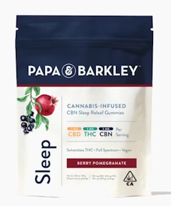 Papa & Barkley - Papa & Barkley Berry Pomegranate SLEEP CBD:THC:CBN Gummies