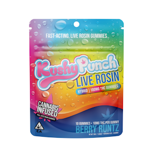 KUSHY PUNCH - Kushy Punch Live Rosin 10pk Gummies Berry Runtz