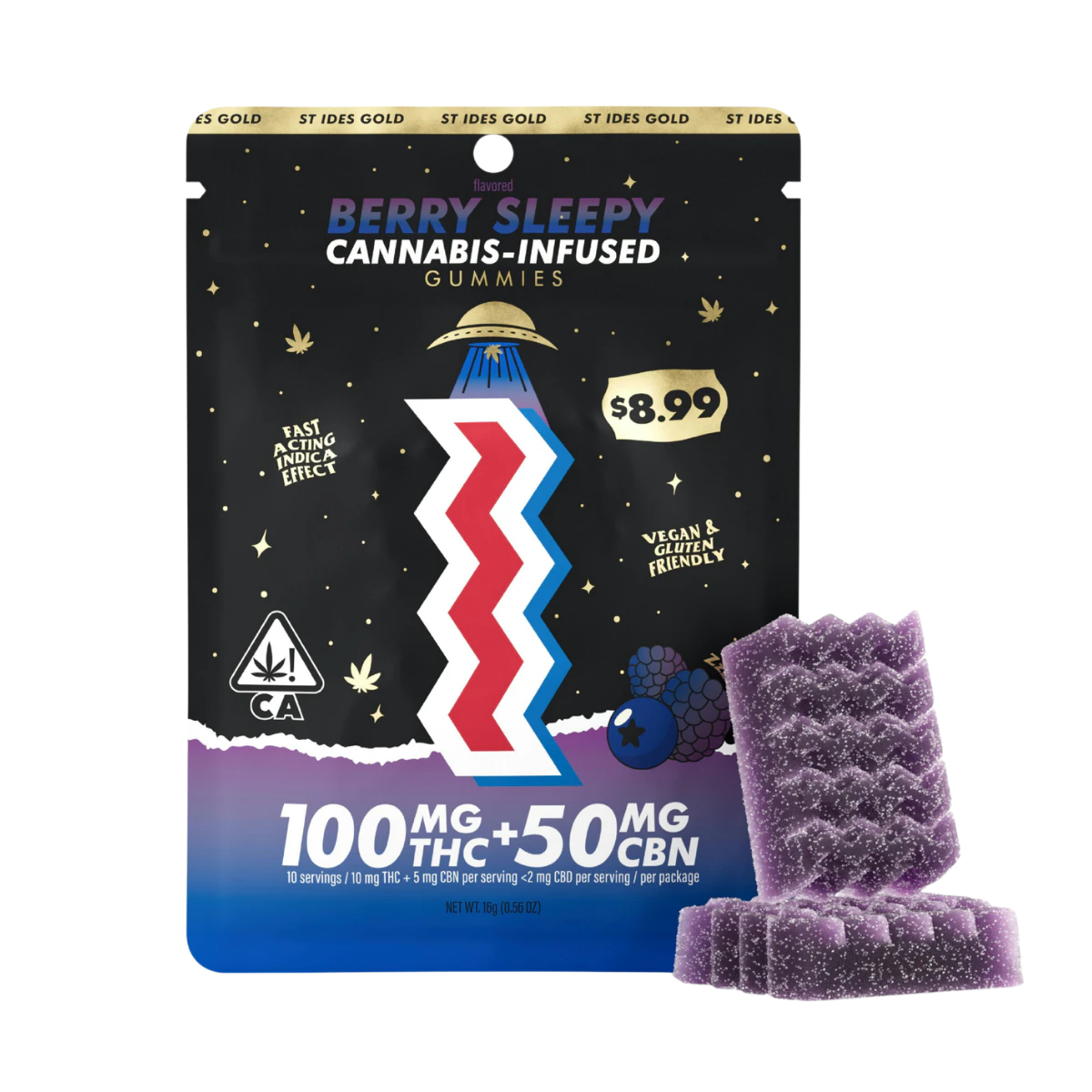 ST IDES - Berry Sleepy | 10pk 2:1 THC:CBN Gummy | St Ides Main Image