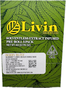 Berry Blitz 5g Bubble Hash Infused 5 Pack Pre-Roll - Livin Solventless