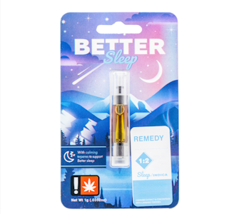 Better Effects - Better Effects REMEDY 1:2 Distillate Cartridge 1g