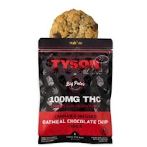 Big Pete's - Tyson Oatmeal Chocolate Chip Extra Strength Indica 100mg Single Cookie - Big Pete's