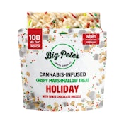 White Chocolate Drizzle (I) | 100mg Holiday Crispy Marshmallow Treat | Big Pete's