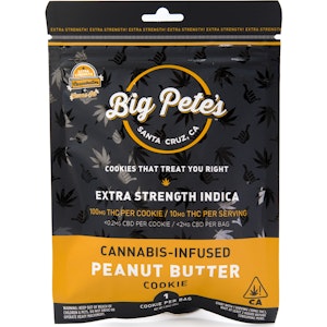 Big Pete's - Peanut Butter Extra Strength Indica 100mg Single Cookie - Big Pete's