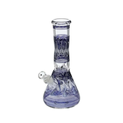 Biohazard - 10 in. 19mm Blue Wrap & Rake Beaker Water Pipe
