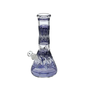 Biohazard - Biohazard - 10 in. 19mm Blue Wrap & Rake Beaker Water Pipe
