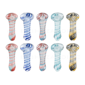 Biohazard - 3 in. Candy Cane Glass Hand Pipe