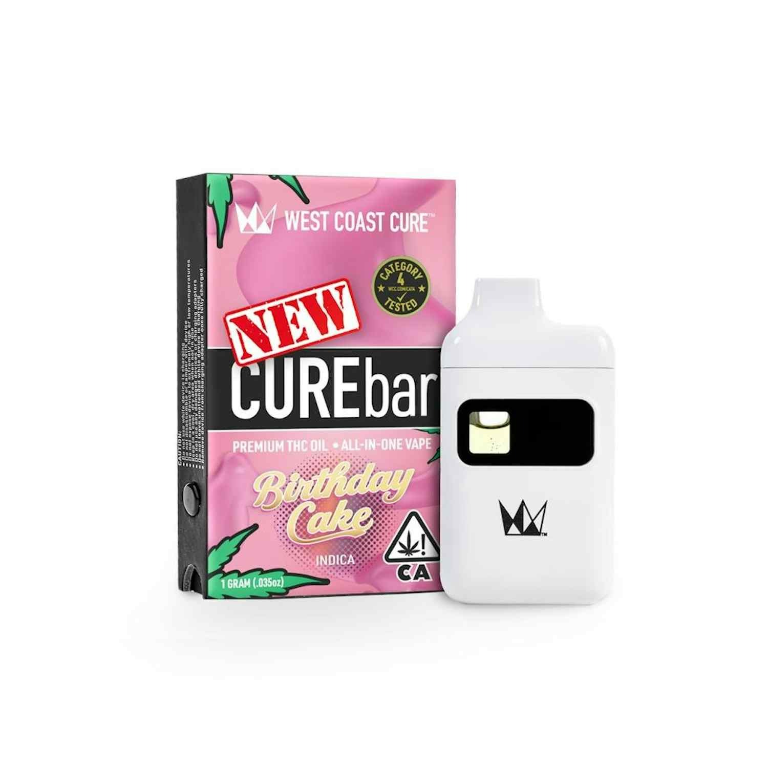 West Coast Cure Birthday Cake CUREbar 2.0 All-In-One Vape 1.0g