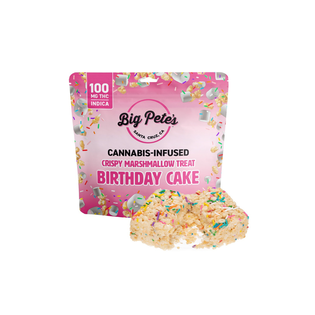 Birthday Cake Crispy Marshmallow Treat (I) | 100mg Original | Big Pete's Treats