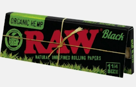 RAW | Organic Hemp Black Rolling Papers | 1-1/4 | 50 ct.