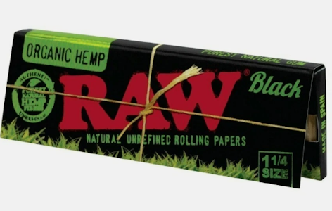 RAW - RAW | Organic Hemp Black Rolling Papers | 1-1/4 | 50 ct.