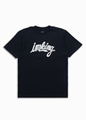 IMKING | Black Cursive Tee | LARGE