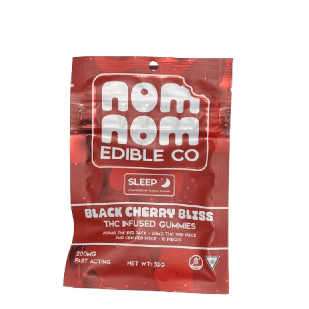Nom Nom - Nom Nom Edible Co. | Sleep Black Cherry | 200mg Live Resin Gummies Main Image