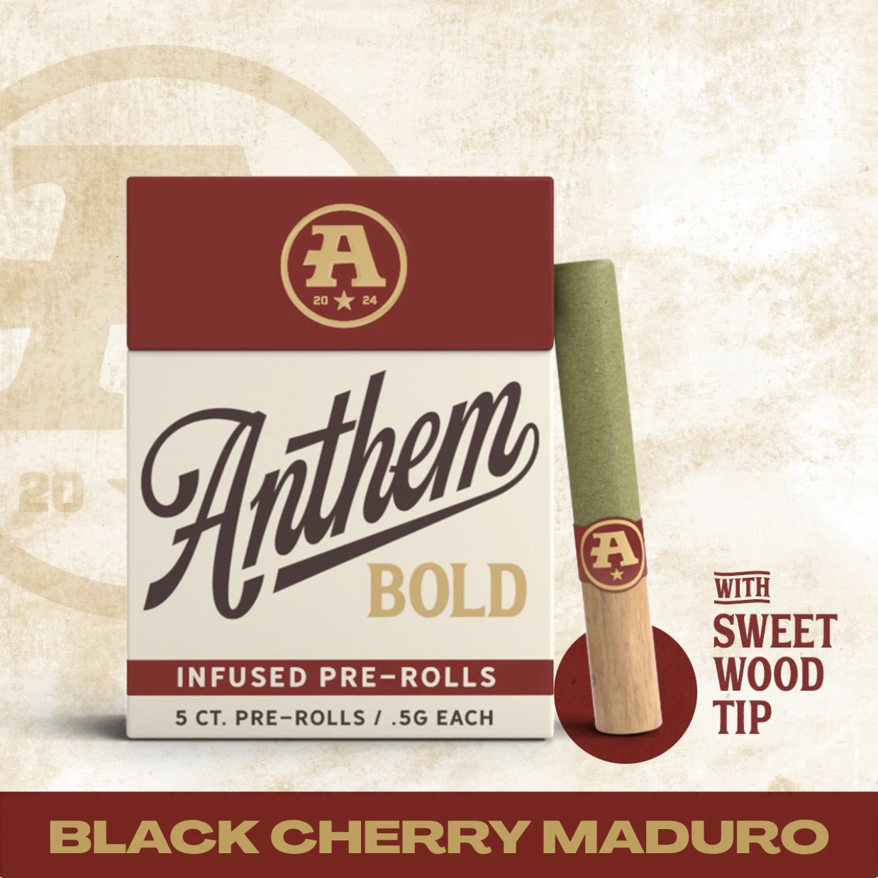 Anthem - Anthem Bold | Black Cherry Maduro 5pk | Infused Preroll | 2.5g Main Image