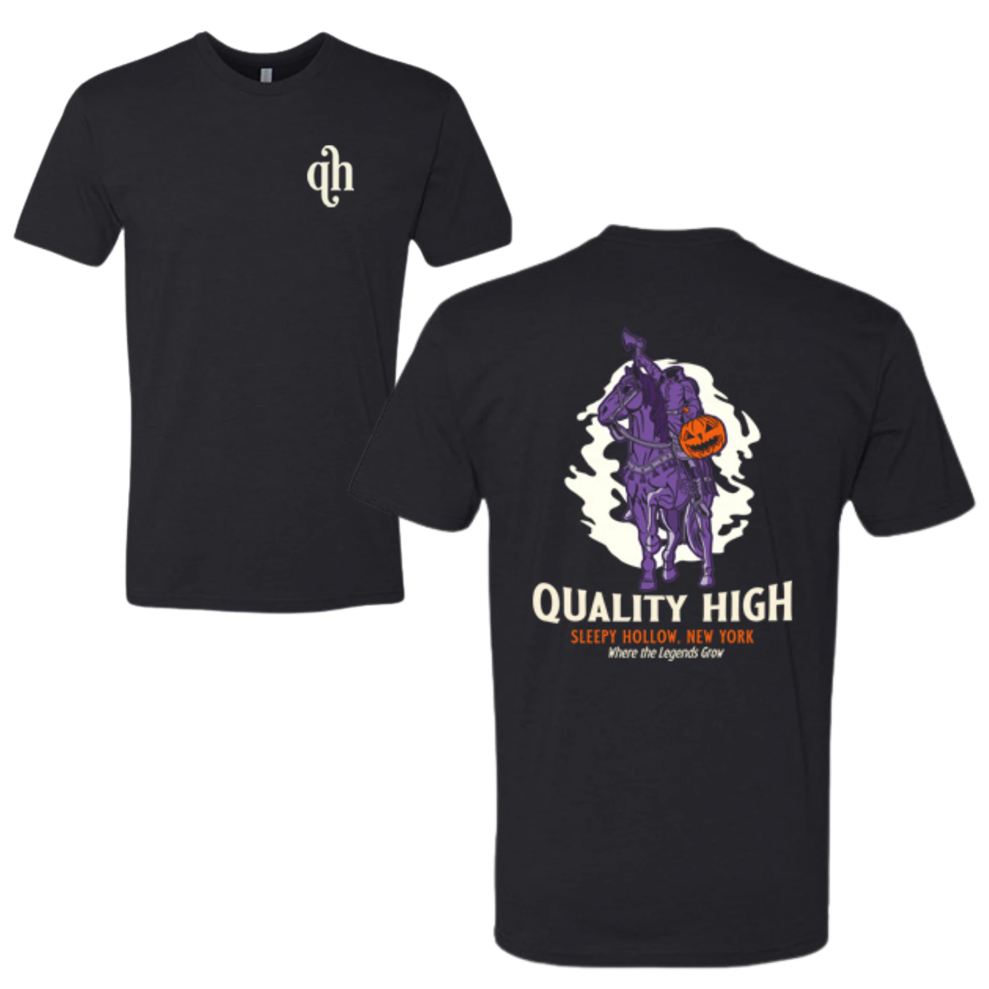 Quality High - Black Headless Horsemen T-Shirt - Large Main Image
