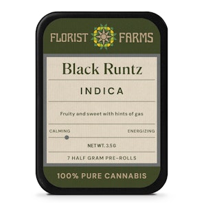FLORIST FARMS - Black Runtz | Pre-rolls | 0.5g 7-pack | Florist Farms