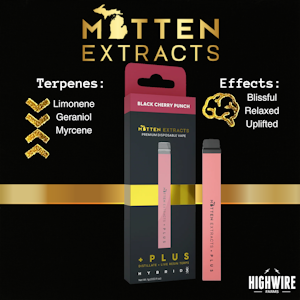 MITTEN EXTRACTS - Mitten Extracts Disposable Black Cherry Punch Distillate + Live Resin Terps 1g