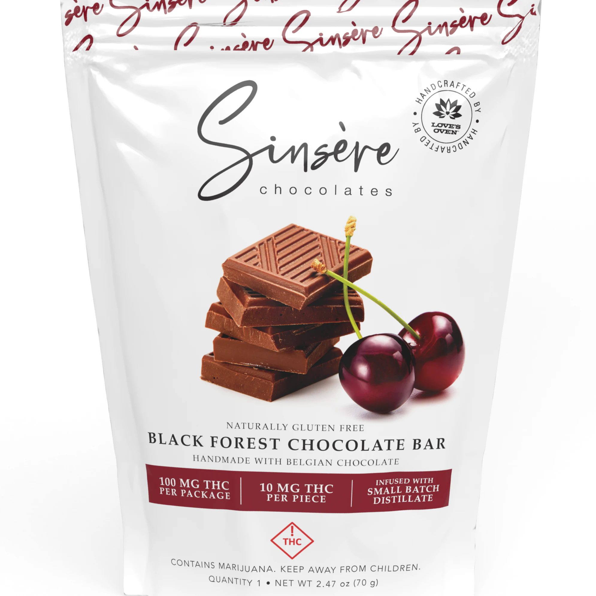 Default Brand - Sinse're - Chocolate Bar - Black Forest Cherry - 100mg Main Image