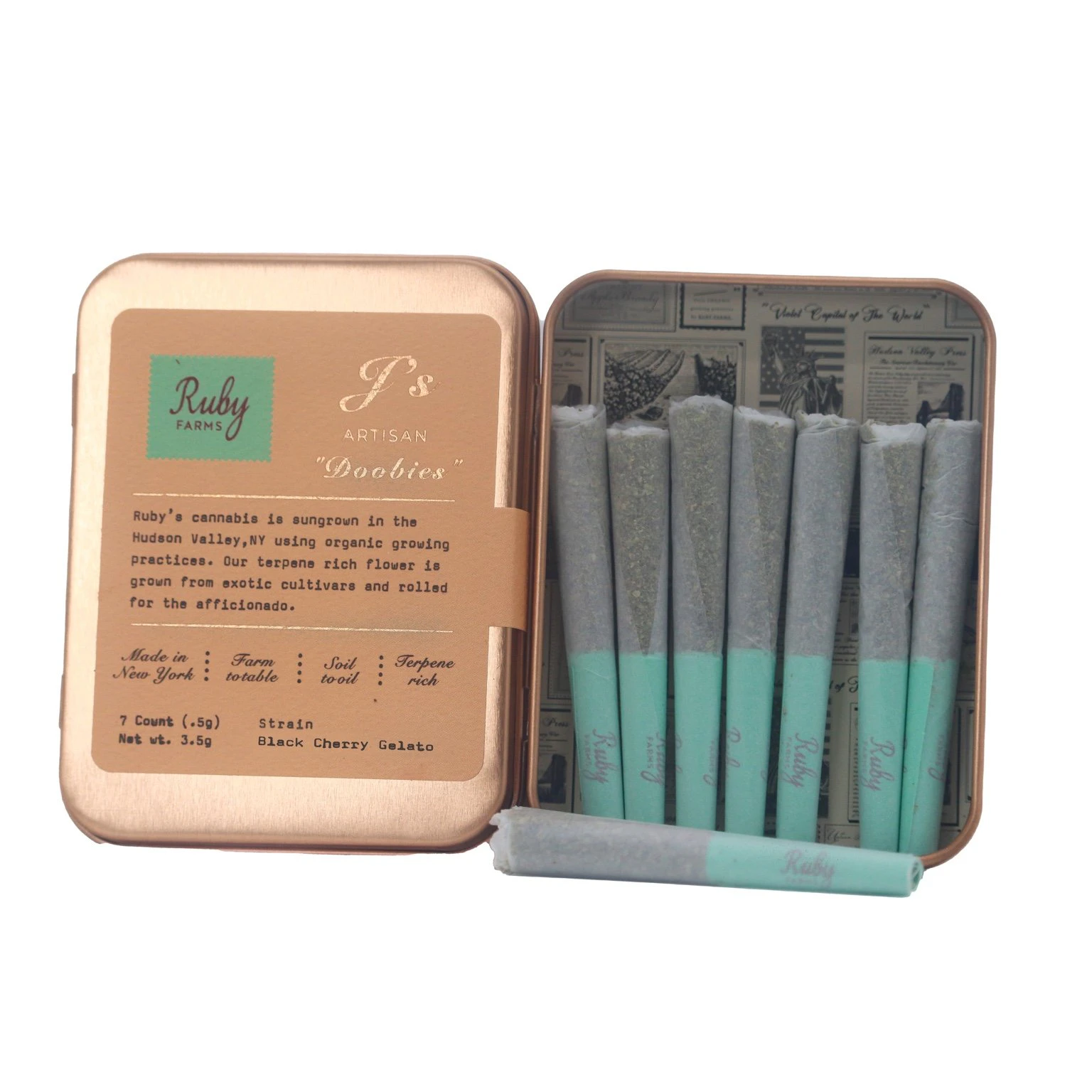 Ruby Farms - Ruby Farms | Doobies | Black Cherry Gelato | 7 Pk | 0.5g Main Image