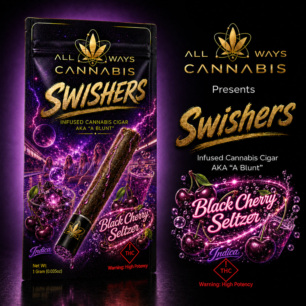 All Ways Aeroponics - Swishers | Infused Blunts | Black Cherry Seltzer (I) Main Image