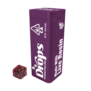 DROPS - Blackberry (GMO x Legend OG) (H) | 20pk Heavy 2:1 (10mg:5mg CBD:THC) Live Rosin Jellies | Drops