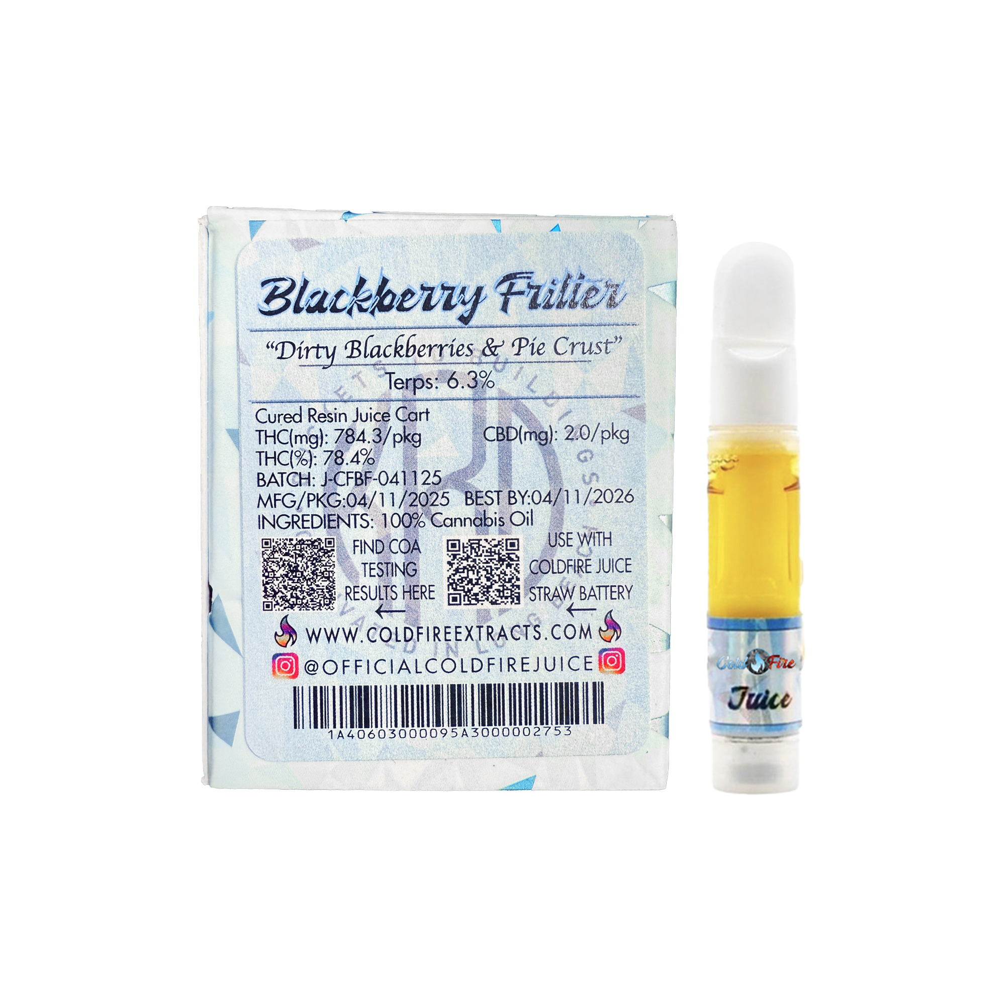 ColdFire x KRD Blackberry Fritter Live Juice Cartridge 1.0g