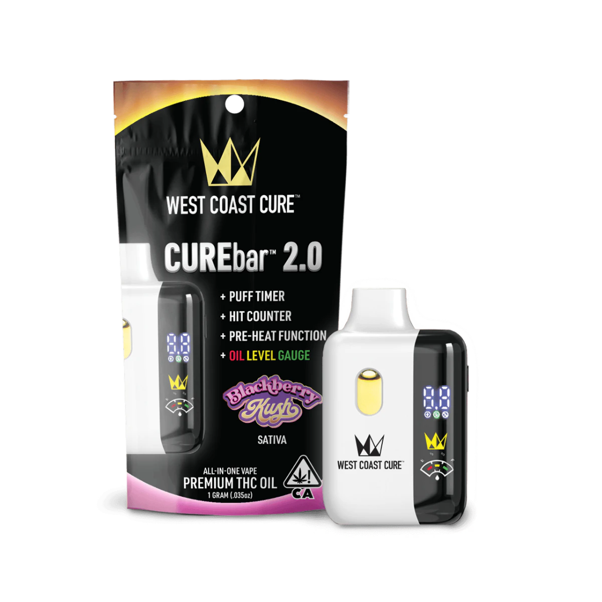 West Coast Cure - Blackberry Kush (I) | 1g CUREbar All In One 2.0 | West Coast Cure Main Image