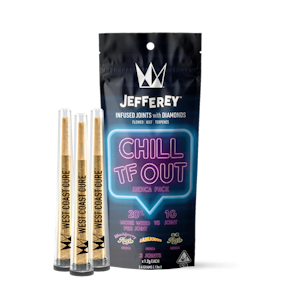 WEST COAST CURE - Blackberry Kush x Dabilicious x OG Kush | 1.2g Chill TF Out Jefferey Infused 3 Pack | West Coast Cure
