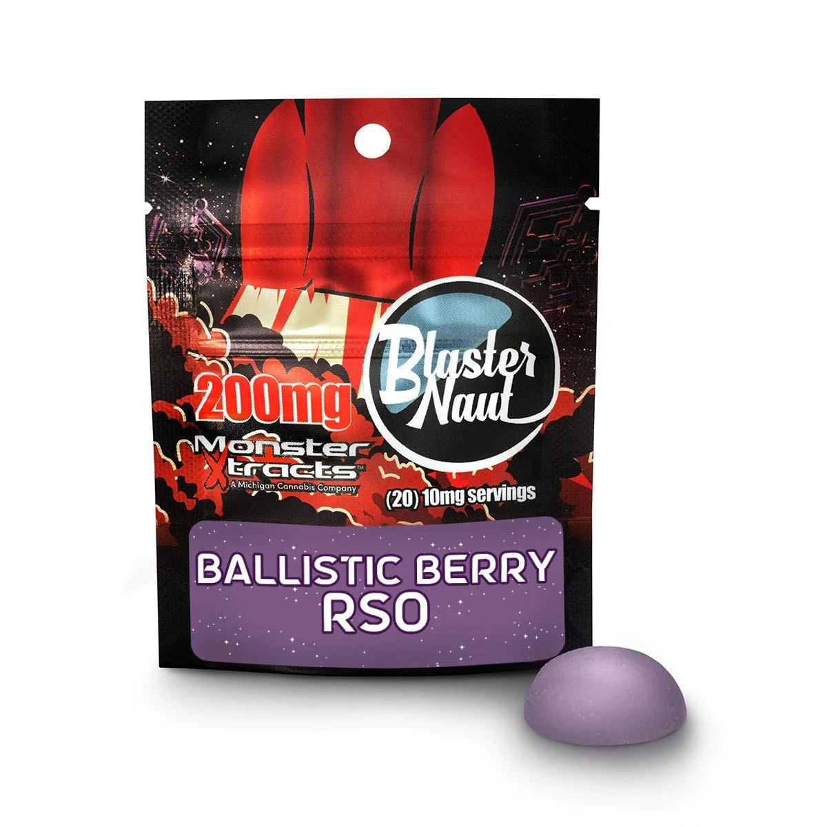 Monster Xtracts - Ballistic Berry RSO Blasternaut - One Gummy Main Image
