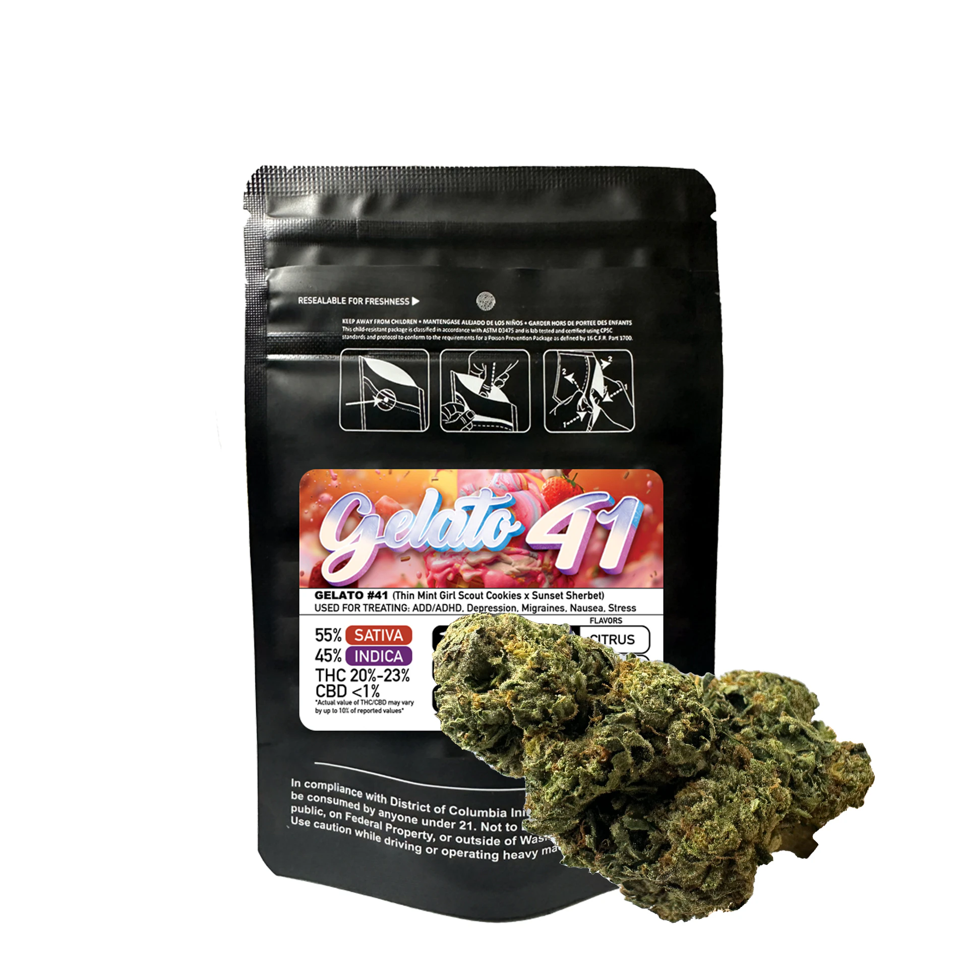 Buddaflies - Gelato #41 | 3.5g Flower Main Image