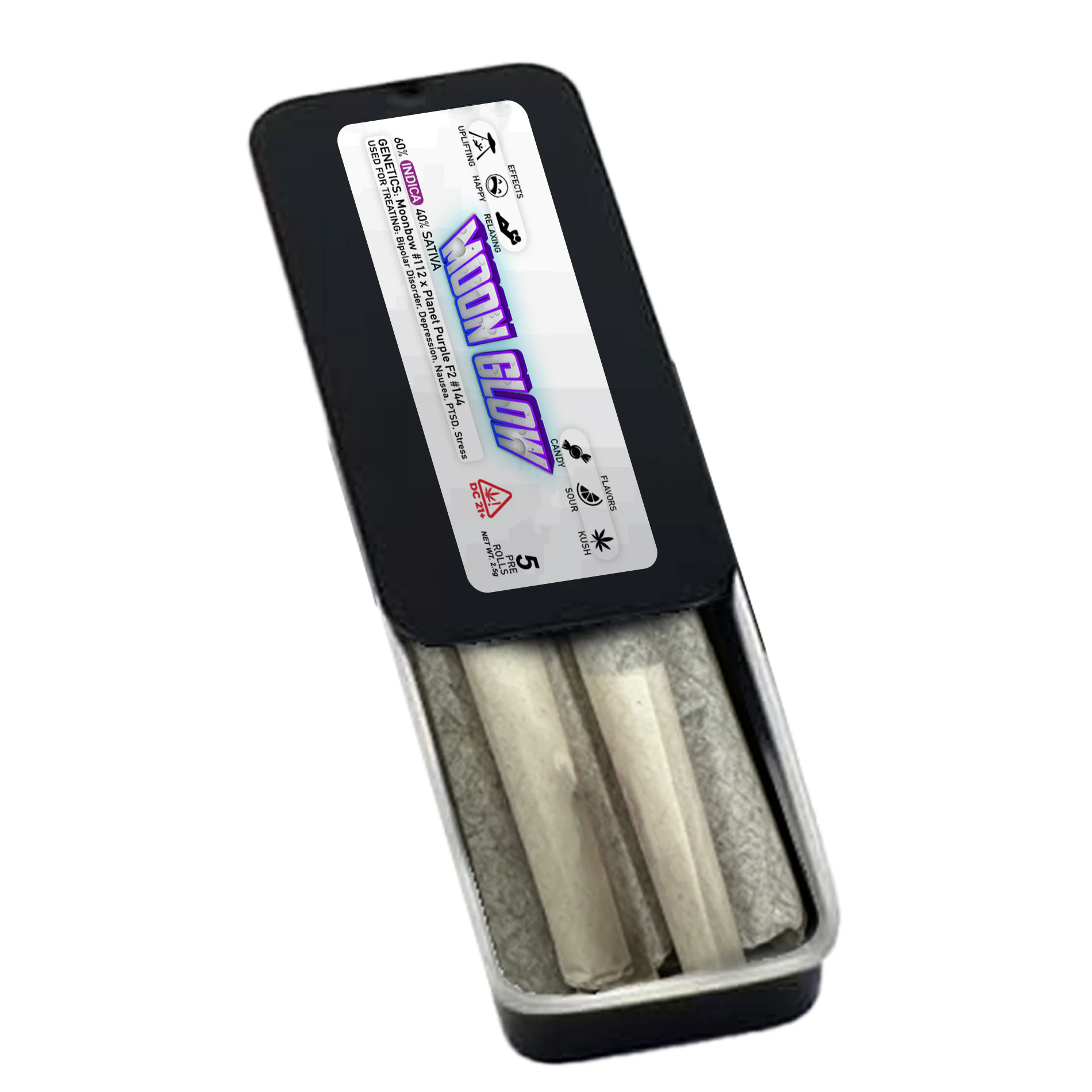 Buddaflies - Moon Glow | 5pk 0.5g Prerolls Main Image