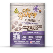 Retro Bakery - Dark Chocolate Retro Wheel Blueberry Muffin - 25mg THC / 25mg CBN (2-Pack)