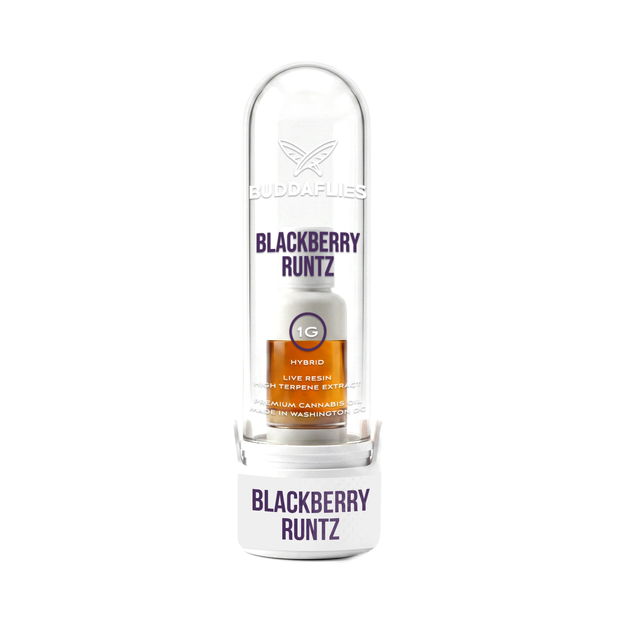 Buddaflies - Blackberry Runtz | 1g Live Resin Cartridge Main Image