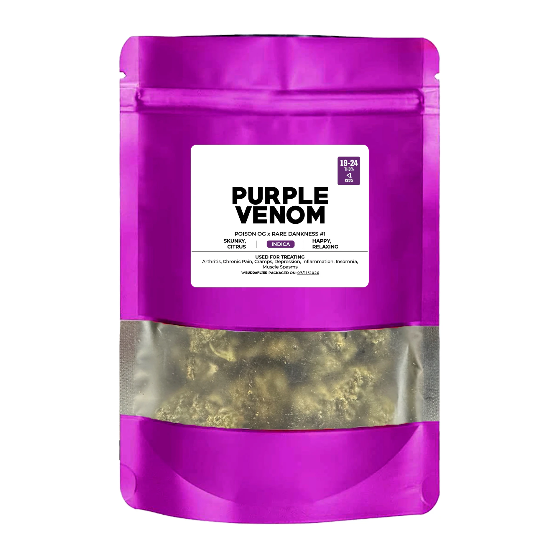 Buddaflies - Purple Venom | 1oz Flower Main Image