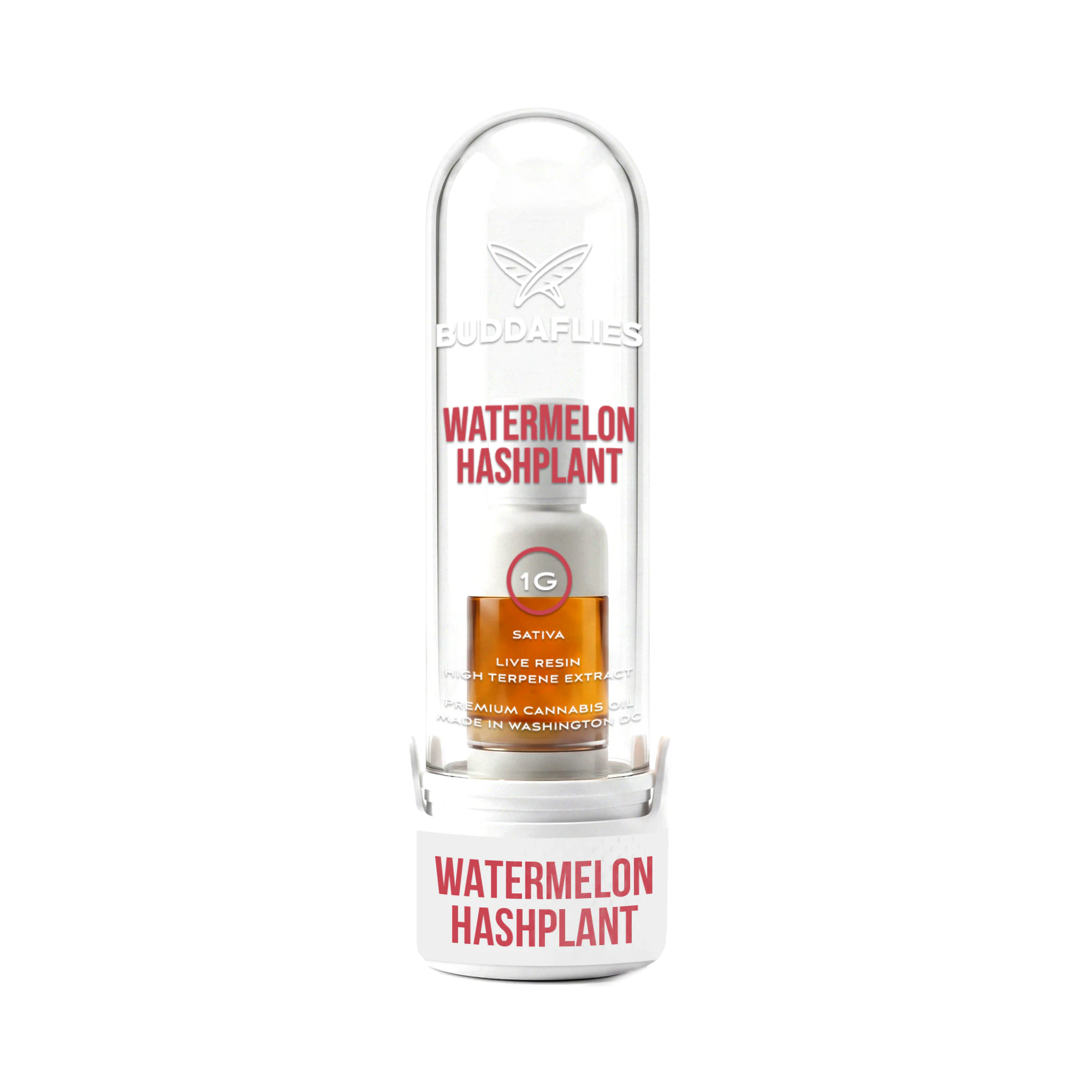 Buddaflies - Watermelon Hashplant | 1g Live Resin Cartridge Main Image