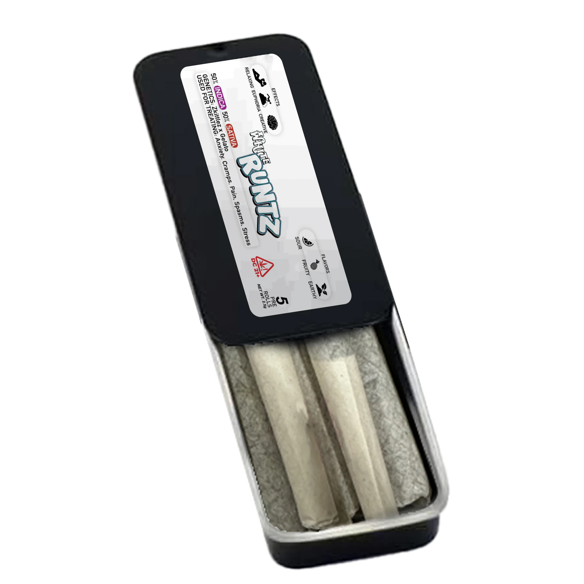 Buddaflies - White Runtz | 5pk 0.5g Prerolls Main Image