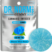 [Dr. Norm's] THC Gummies - 100mg - Blazin Blue Razz (I)