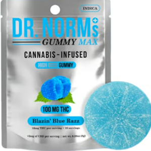 DR. NORM'S - [Dr. Norm's] THC Gummies - 100mg - Blazin Blue Razz (I)