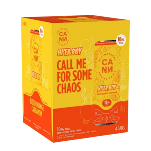 Cann Social Tonic - Blood Orange Cardamom | Hi'er Boy 12oz (4pk) 10mg THC | Cann Social Tonic