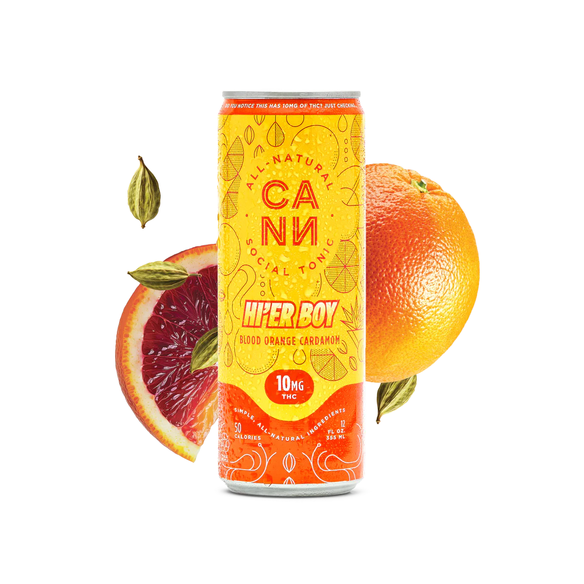 Cann Social Tonic - Blood Orange Cardamom | Hi'er Boy 12oz (Single) 10mg THC | Cann Social Tonic Main Image