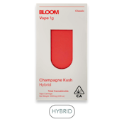 Bloom - Champagne Kush - Vape Cart - 1.0g