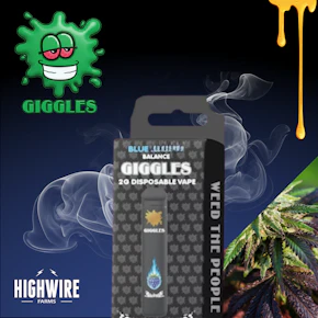 Giggles Puffs Hash Rosin Infused Disposable Blue Dream 2g