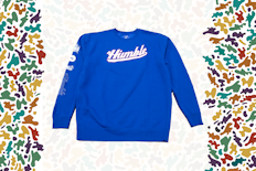 (XS) Blue "Humble" Pull Over Sweater