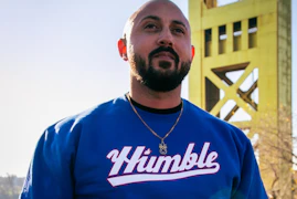 (XL) Blue "Humble" Pull Over Sweater