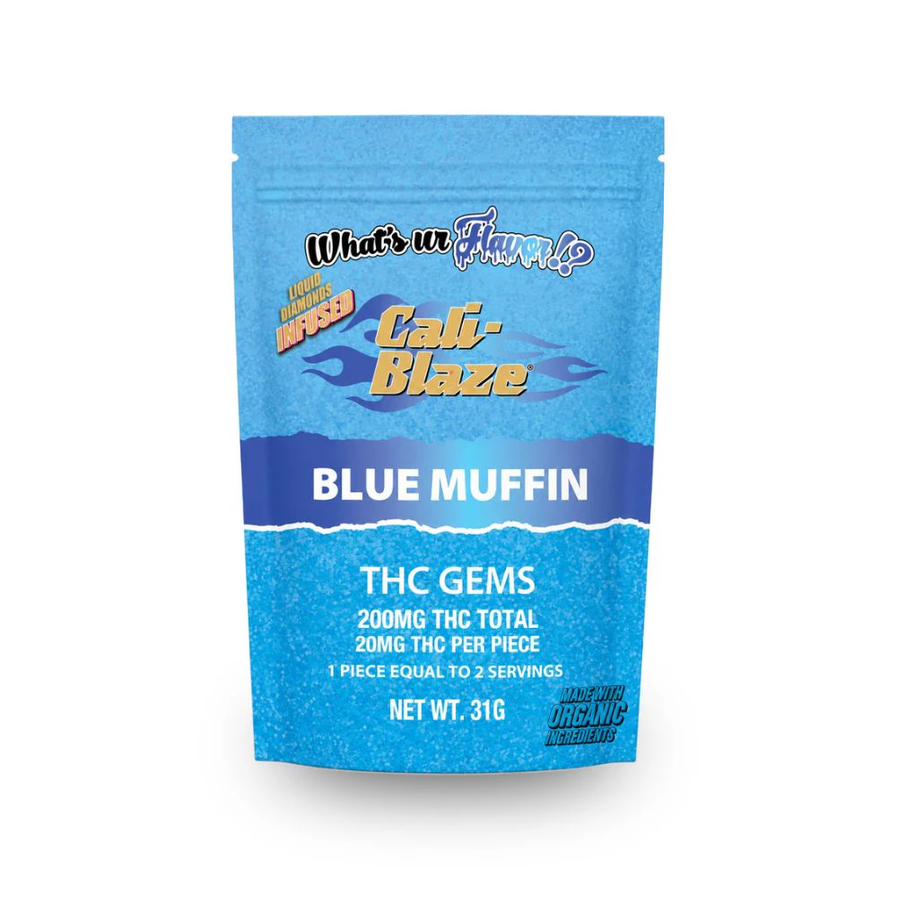Cali-Blaze - Blue Muffin 200mg Gummies (10x20mg) - CALI-BLAZE Main Image