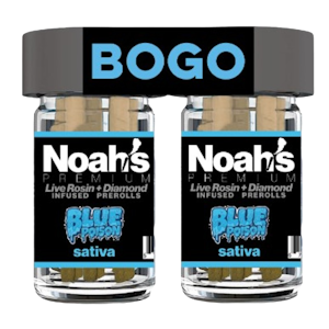 Noah's Premium - Blue Poison (S) | .5g 5pk (2x BOGO) Diamond + Live Rosin Infused Prerolls | Noah's Premium
