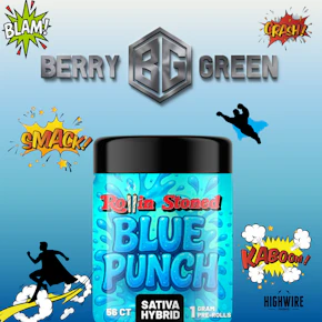 Rollin' Stoned Blue Punch Prerolls 56pk