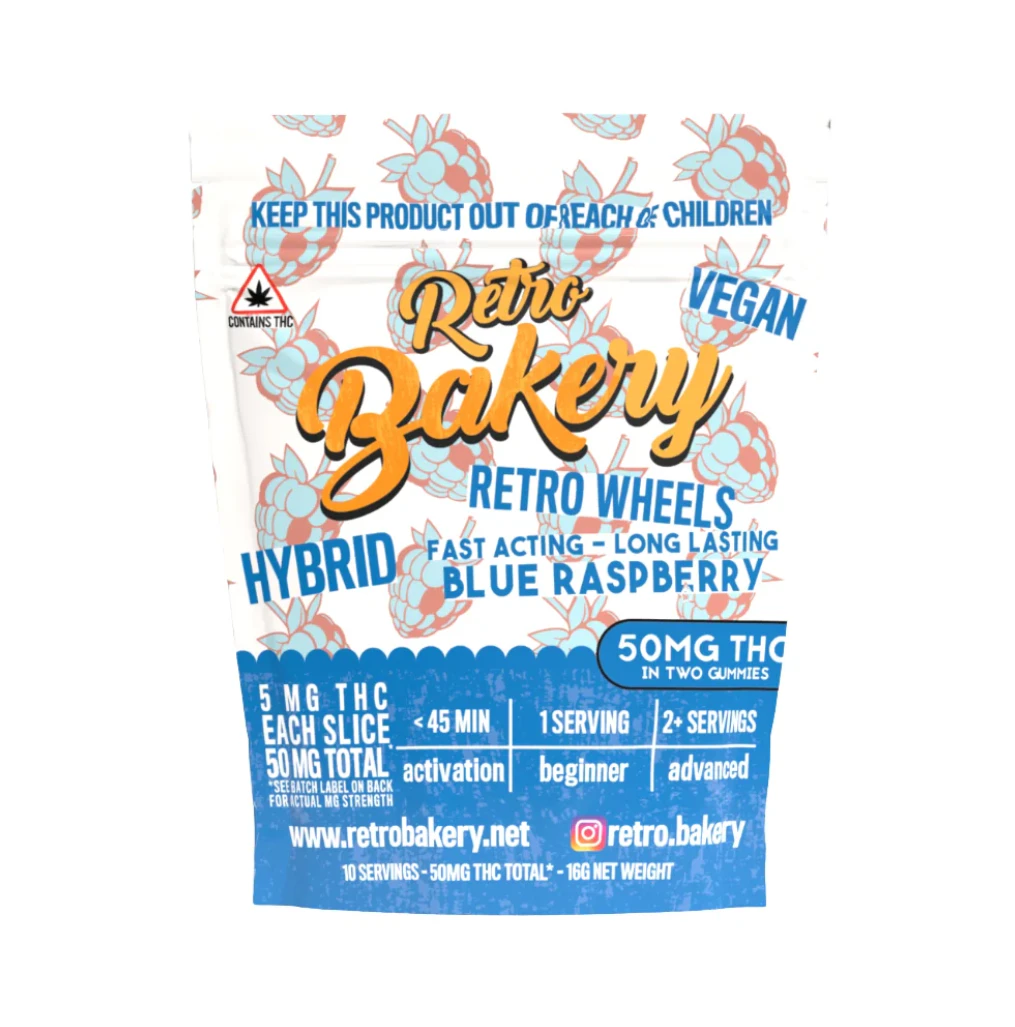 RETRO BAKERY -  Retro Bakery | Retro Wheels | Blue Raspberry | 5mg THC Main Image
